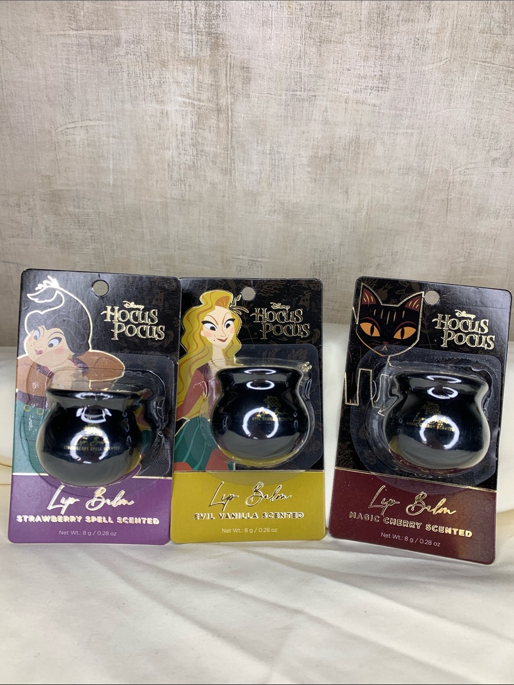 Disney Hocus Pocus Black Cauldron Lip Balm Trio